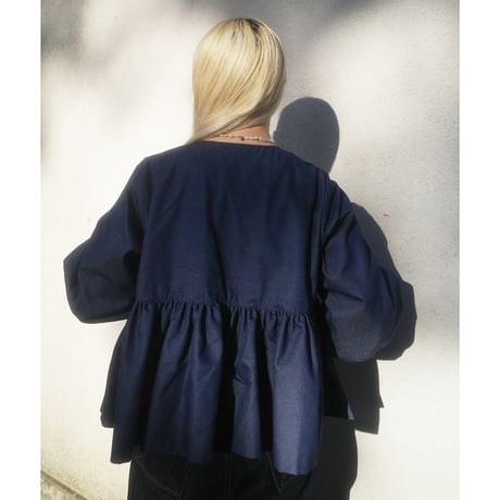 “Zephyrus” first breath  blouse jacket - navy