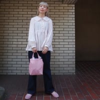 CANDY STRIPES big collar blouse - strawberry milk