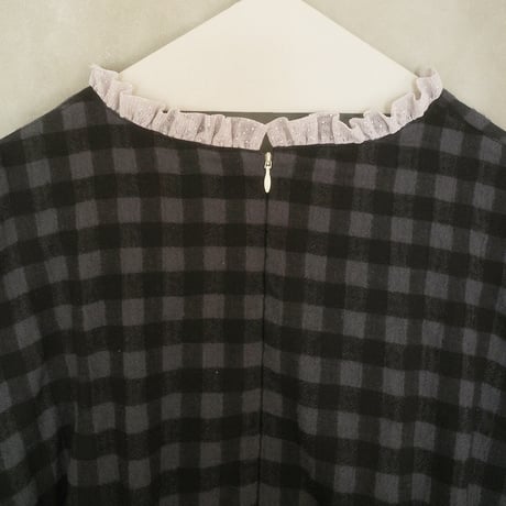YUKI dress - windows - CHARCOAL×GRAY CHECK
