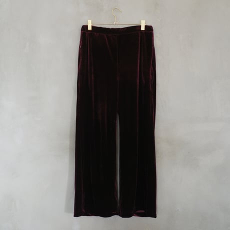 GO GO VINTAGE!  VELOUR PANTS  - garnet