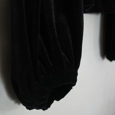 GO GO VINTAGE!  VELOUR BOLERO JACKET - onyx