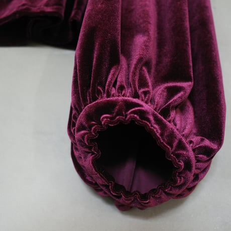 GO GO VINTAGE!  VELOUR BOLERO JACKET - garnet