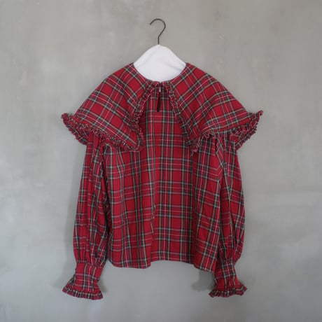 “DERA” CHECK SHELTER BLOUSE