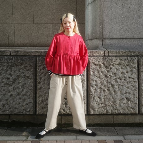 “Zephyrus” first breath  blouse jacket - red