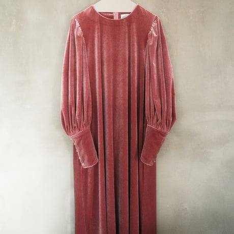 GO GO VINTAGE! VELOUR DRESS - pink diamond