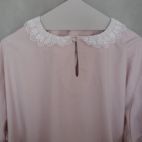 go vintage! frill short blouse -  nostalgic pink