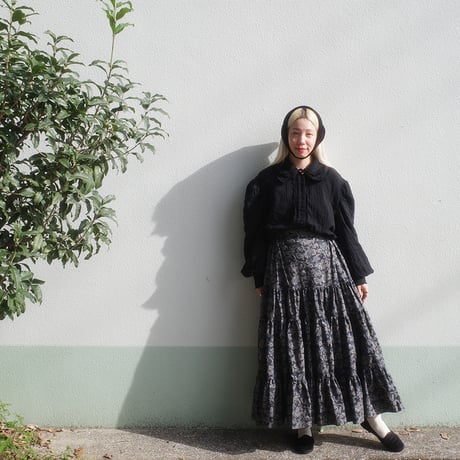 LUCKY PAISLEY DANDAN SKIRT -Moon light river