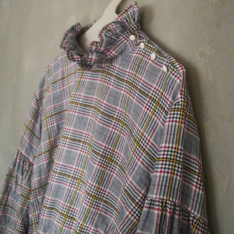 SEASON GAP LAB. check frill blouse - 01