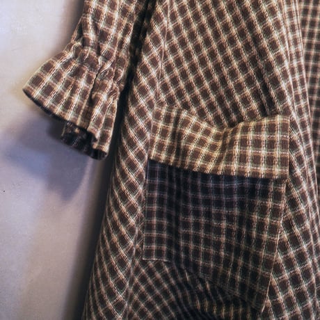 ON/OFF CHECK 182 DRESS - MODERN SEPIA