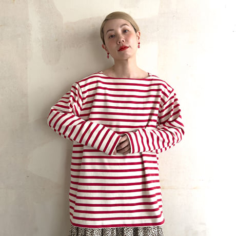 grandpappy's basque shirt - red & off white