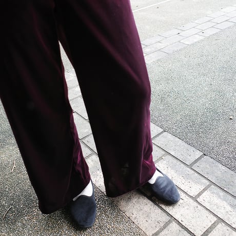 GO GO VINTAGE!  VELOUR PANTS  - garnet