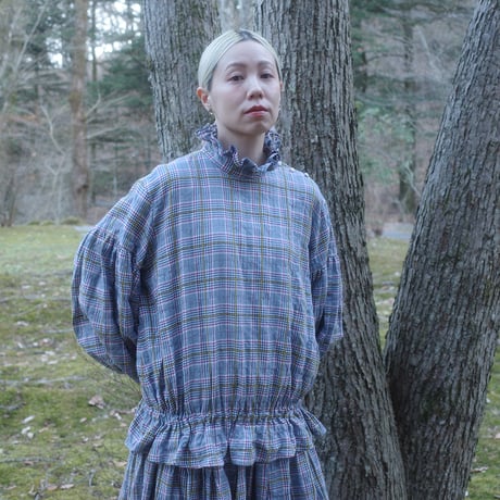 SEASON GAP LAB. check frill blouse - 01