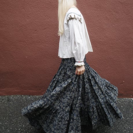 LUCKY PAISLEY DANDAN SKIRT -Moon light river