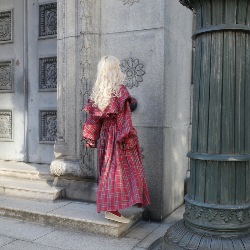 DERA” CHECK HARVEST FESTIVAL SKIRT | madder ma