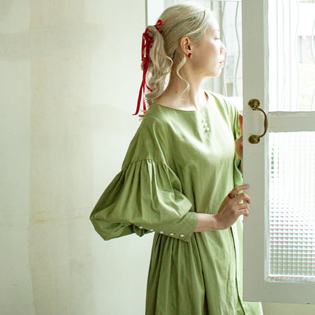 “BOUQUET” lots of little happiness DRESS - GREEN