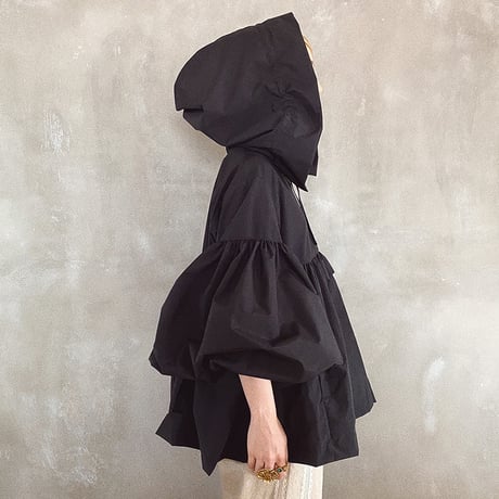 CANDY SLEEVE ANORAK - BLACK
