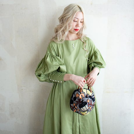 “BOUQUET” lots of little happiness DRESS - GREEN