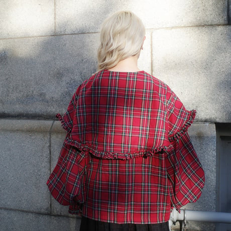 “DERA” CHECK SHELTER BLOUSE