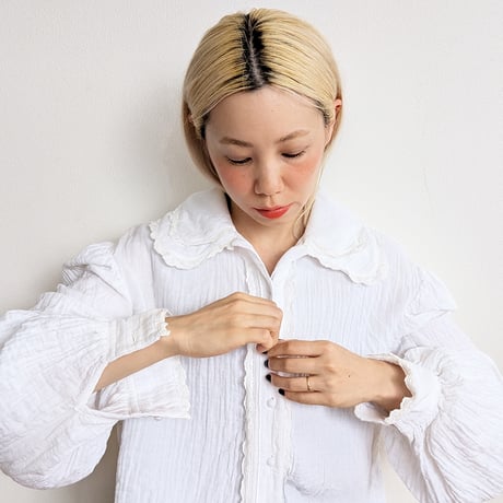 GO GO VINTAGE! BLOUSE - WHITE