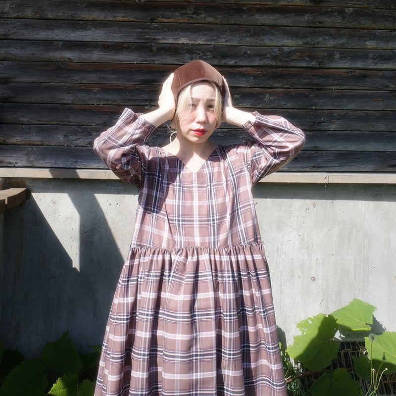 ワンピース madder madder magical sleeve check dress ON/OFF “Luna” magical sleeve check dress | madd