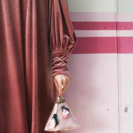 GO GO VINTAGE! VELOUR DRESS - pink diamond