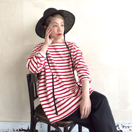 grandpappy's basque shirt - red & off white