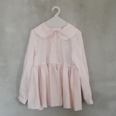 CANDY STRIPES big collar blouse - strawberry milk