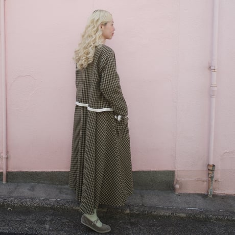 ON/OFF CHECK 182 DRESS - MODERN SEPIA
