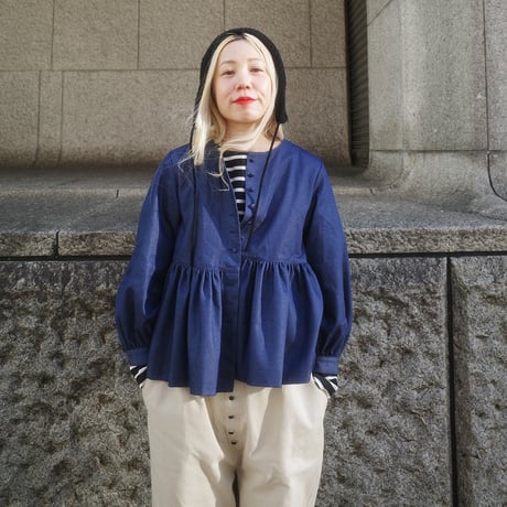 “Zephyrus” first breath  blouse jacket - navy