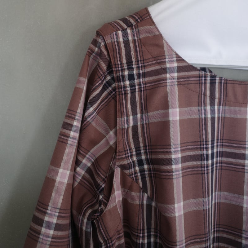 ワンピース madder madder magical sleeve check dress ON/OFF “Luna” magical sleeve check dress | madd