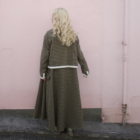 ON/OFF CHECK 182 DRESS - MODERN SEPIA