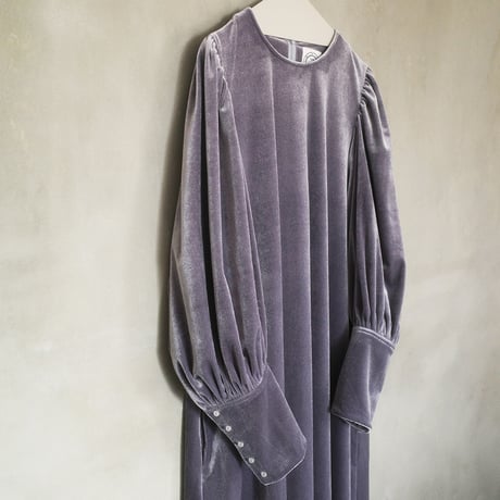 GO GO VINTAGE! VELOUR DRESS - gray diamond