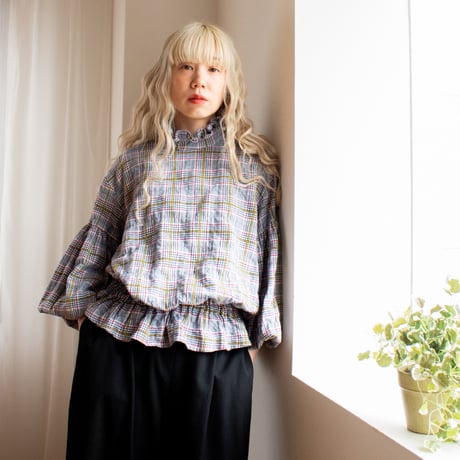 SEASON GAP LAB. check frill blouse - 01
