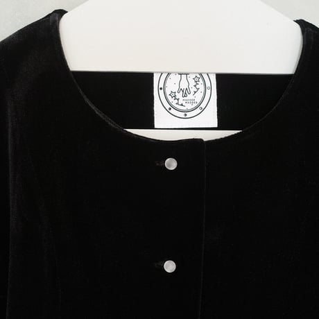 GO GO VINTAGE!  VELOUR BOLERO JACKET - onyx