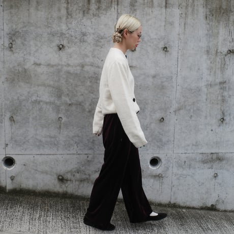 GO GO VINTAGE!  VELOUR PANTS  - garnet