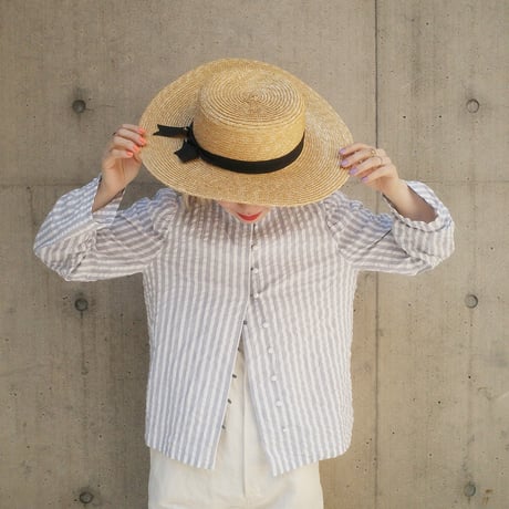 PARASOL STRIPES BLOUSE JACKET - cloudy gray