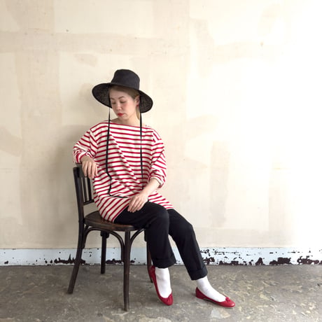grandpappy's basque shirt - red & off white