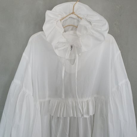 CANDY SLEEVE ANORAK？ DRESS - WHITE