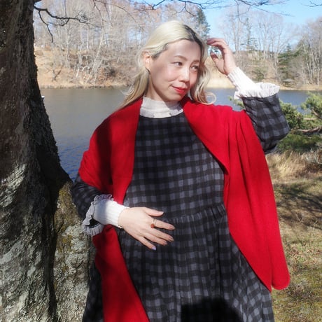 YUKI dress - windows - CHARCOAL×GRAY CHECK