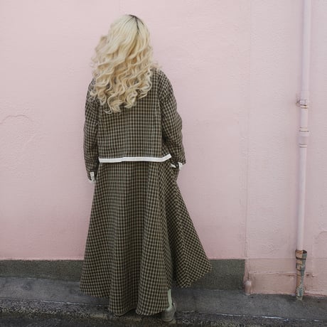 ON/OFF CHECK 182 DRESS - MODERN SEPIA