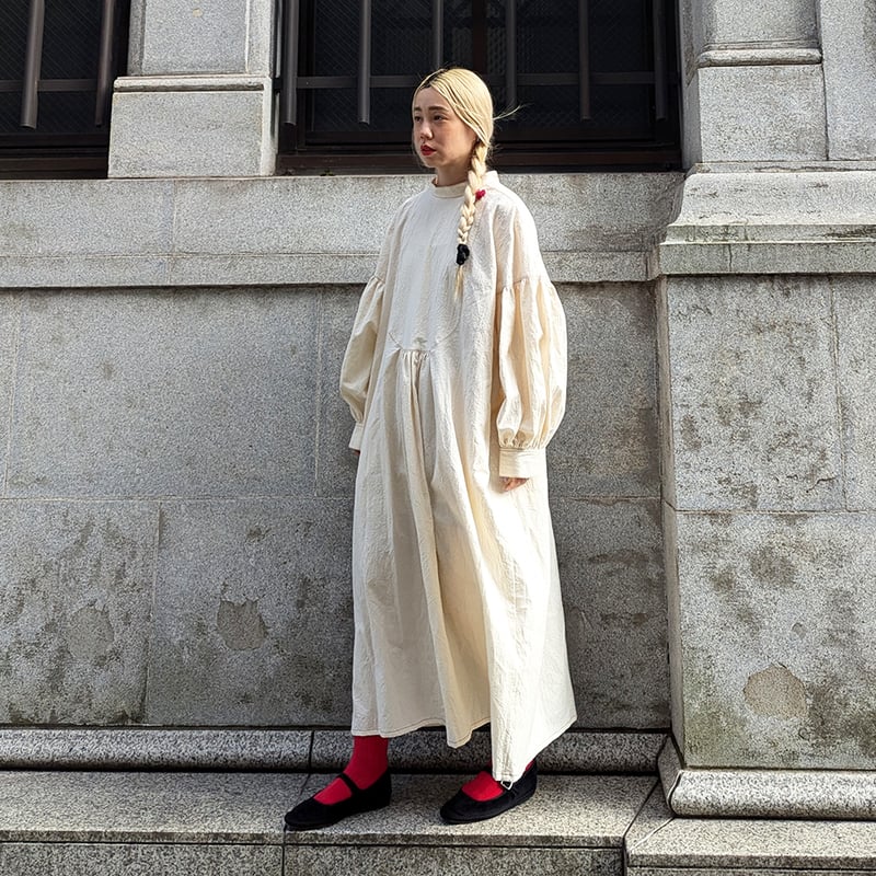 NEIGHBOR'S TEA TOWEL DRESS - OFF WHITE | madder