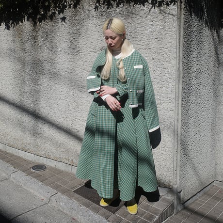 ON/OFF CHECK 182 DRESS - GREEN SMOOTHIE
