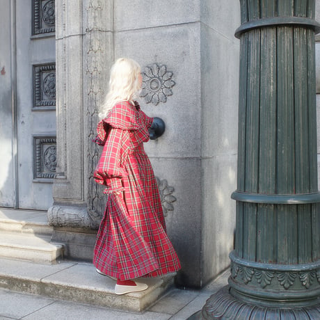 “DERA” CHECK HARVEST FESTIVAL SKIRT