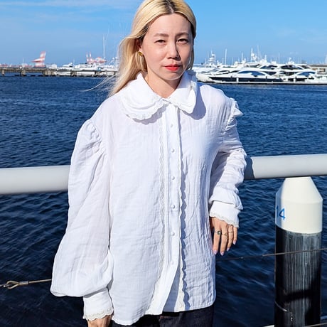 GO GO VINTAGE! BLOUSE - WHITE