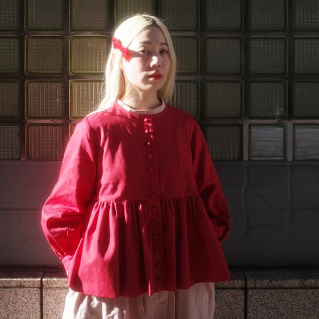 “Zephyrus” first breath  blouse jacket - red