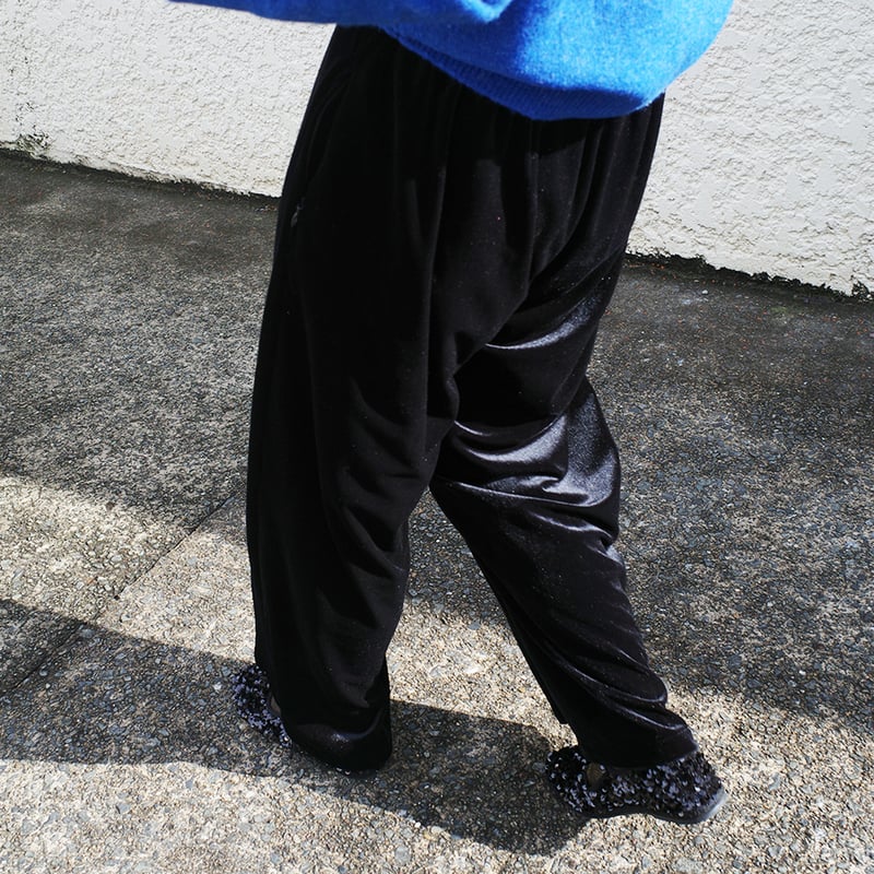 madder madder パンツ　ヤンパン GO GO VINTAGE! VELOUR PANTS - onyx | madder m
