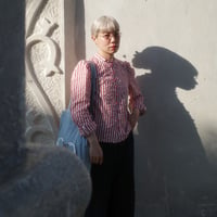 PARASOL STRIPES BLOUSE JACKET - sunny red
