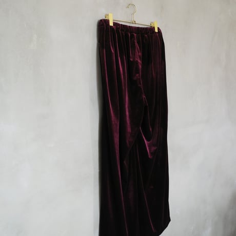 GO GO VINTAGE!  VELOUR PANTS  - garnet