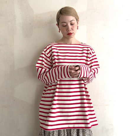 grandpappy's basque shirt - red & off white