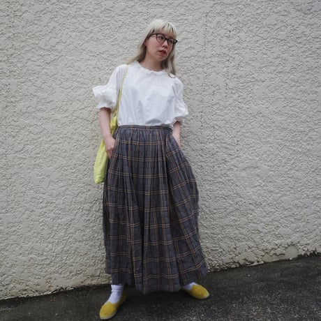 SEASON GAP LAB. check skirt-03